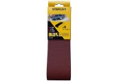 Stanley STA33206 Pasy ścierne 75x533mm, 1x P60, 1x P80, 1x P100, 3 sztuki