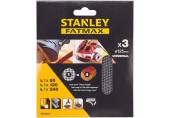 Stanley STA39267-XJ Siatka szlifierska do szlifierek mimośrodowych 125mm, P80, P120, P240