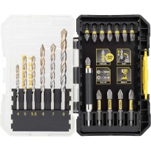 Stanley STA88552-XJ FatMax Zestaw 19 szt. końcówek udarowych 1/4" + wiertła do muru