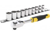 Stanley STMT82670-0 Zestaw grzechotka 3/8" i akcesoria, 11 sztuk, 72 zęby