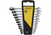 Stanley STMT82847-0 Zestaw kluczy płasko-oczkowych z grzechotką (8-19mm), 12szt