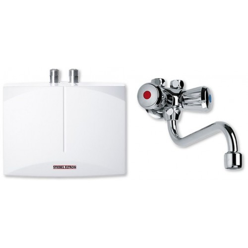 Stiebel Eltron DNM 3 + MAW Ogrzewacz przepływowy 3,5 kW z armaturą ścienną 185412