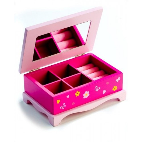 Princess Skrzynka drewniana na biżuterię z lusterkiem 17x7x11,5cm 00100023