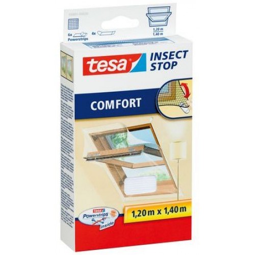 TESA Moskitiera na okno dachowe tesa® 1,2m x 1,4m, biała 55881-00020-00