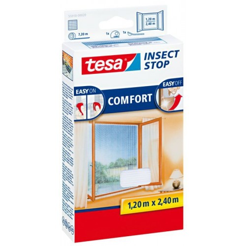 TESA Moskitiera do wysokich okien Comfort 1,2 x 2,4m biały 55918-00020-00