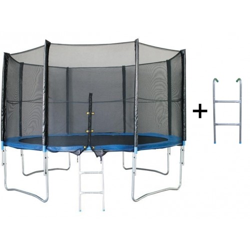Rulyt Trampolina z ochronną siatką + drabinka gratis SULTRAMPOLINA12
