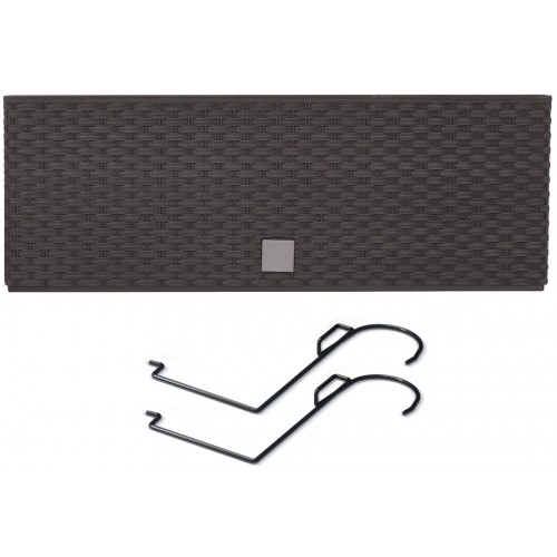 Prosperplast RATO CASE W Doniczka wisząca z hakiem 39,5x18,5x19,5cm, antracyt DRC400W Prosperplast RATO CASE W Doniczka wisząca z hakiem 39,5x18,5x19,5cm, antracyt DRC400W