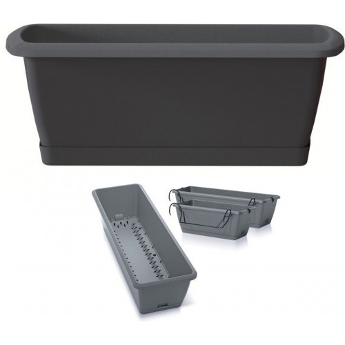 Prosperplast RESPANA EASYCARE W Skrzynka ogrodowa 59,3x19x14cm, antracyt ISE600SW