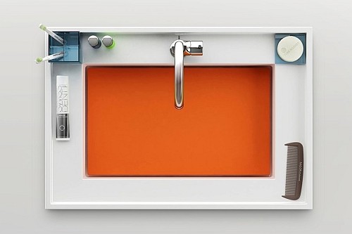 RAVAK BathGallery Deska do umywalki, pomarńczowa X000000657