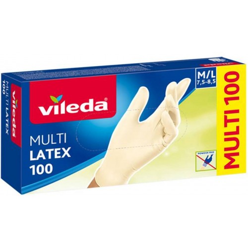 VILEDA Rękawice jednorazowe Multi Latex 100 szt. "M/L" 146088