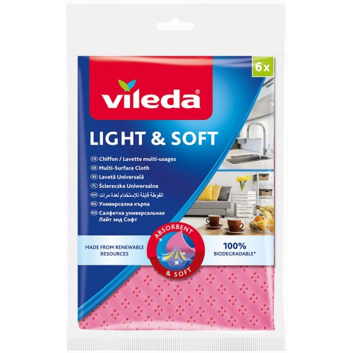 VILEDA Ściereczka uniwersalna Light & Soft 6 szt, 150539