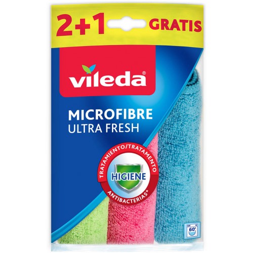 VILEDA Ściereczka mikrofibra Ultra Fresh 2 +1 162660