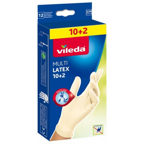 VILEDA Rękawice jednorazowe Multi Latex 10+2 szt. "S/M" 145964