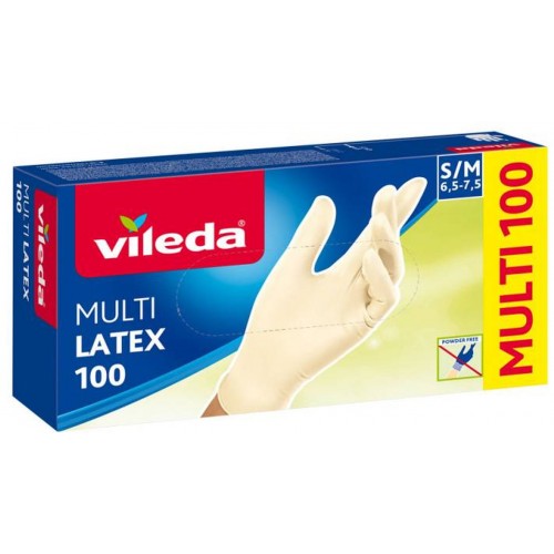 VILEDA Rękawice jednorazowe Milti Latex 100 szt. "S/M" 146087