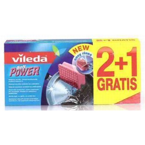 VILEDA Zmywak SOFT POWER 2+1 142934 VILEDA Zmywak SOFT POWER 2+1 142934