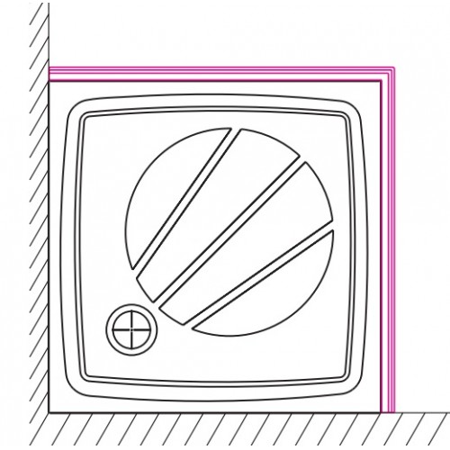 RAVAK PERSEUS PRO SET Panel 100 biały XA83A001010