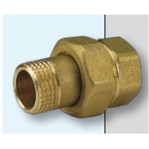 Ypsilon Plus prosty, stożkowy śrubunek grzejnikowy DN25 1" 81790