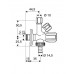 SCHELL COMFORT, kombinowany zawór kątowy 1/2''x 3/8''x 3/4'', 035510699