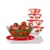 BANQUET Fresas Zestaw misek z plastikowymi pokrywkami 5 szt. czerwone 04BTP25D6