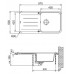 Franke Pebel PBG 611, 970x500 mm, zlewozmywak kaszmir 114.0286.319