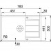 Franke Sirius SID 611-78 XL, 780x500 mm, zlewozmywak, szary 114.0496.087