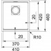 OUTLET! Franke Kanon KNG 110-37, 410x460 mm, zlewozmywak Fragranit+Onyx 125.0512.449