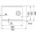 Franke Kanon KNG 110-62, 760x460 mm, zlewozmywak Fragranit+ 125.0512.515