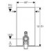 GEBERIT Monolith Moduł sanitarny do WC wiszącego, białe szkło/ aluminium 131.002.SI.1