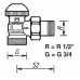 HERZ TS-90-V-Zawór termostatyczny katowy 1/2", M 28 x 1,5 1773867
