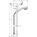 Hansgrohe Crometta 85, zestaw natryskowy, 0,90 m DN15, chrom, 27651000