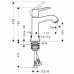 Hansgrohe METRIS C, jednouchwytowa bateria umywalkowa, chrom, 31075000