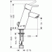 Hansgrohe Talis S2, jednouchwytowa bateria umywalkowa z łańcuszkiem do korka, 32048000
