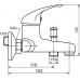 FERRO METALIA bateria wannowa ścienna 100mm bialy-chrom 55024,1