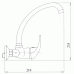 FERRO METALIA Bateria umywalkowa/zlewozmywakowa z przyłączem górnym 150mm chrom 55134,0