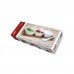 BANQUET 3 ceramiczne miski z łyżeczkami i drewniana taca Collezione Bianca, 60810485W