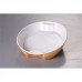 BANQUET Owalna ceramiczna forma do pieczenia Gracia 33 x 24,3 cm żółto-biała 60FP01533