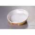BANQUET Owalna ceramiczna forma do pieczenia Gracia 33 x 24,3 cm żółto-biała 60FP01533