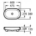 Roca Art umywalka nablatowa 60x38 cm (bez otworu na baterię) A327221000