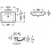 Roca Dama Senso Square umywalka 55 x 44 cm A32751C000