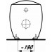 LAUFEN Alessi One Miska WC stojąca przyścienna, odpływ podwójny, biała H8219714000001