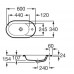 Roca Meridian umywalka blatowa 60 x 34 cm A32724E000