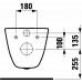 LAUFEN PRO Miska WC podwieszana 36X53 CM, BIAŁA H 8209560000001