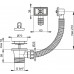 ALCAPLAST Zestaw odplywowo-przelewowy 6/4" z nierdzewnym sitkiem 70 A331