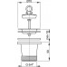 ALCAPLAST Spust zlewozmywaka 6/4" podwyższony z nierdzewnym sitkiem 70 A34