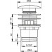 ALCAPLAST Spust umywalki click/clack 5/4" metalowy, duzy korek A390