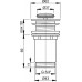 ALCAPLAST Spust umywalki click/clack 5/4" metalowy, mały korek A394