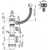ALCA PLAST syfon zlewozmywaka z przelewem, sitko plastikowe o średnicy 70 mm A444