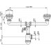 ALCAPLAST Syfon zlewu dwukomorowego z podłączeniem pralki sitka nierdzewne O115 A453P