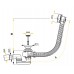 ALCAPLAST Syfon wannowy z korkiem automat chromowany 80 mm A51CR80