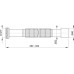 ALCAPLAST Przyłącze elastyczne 5/4" × 32/40 mm metalowa nakrętka A706